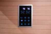 Sauna de Vapor con Puertas de Vidrio, Spa en Casa para 2 Personas