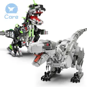 Hete Verkoop 2024 Slimme Programmeerbare Dinosaurus Robots App Gecontroleerde Dinosaurus Speelgoed Assembleren Diy Bouwstenen Speelgoed Kit Voor Kinderen