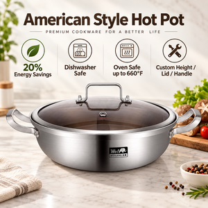 Panela Térmica Yin Yang de Aço Inoxidável Reforçada com 3 Camadas e Compartimentos Duplos para Caldos Picantes e Suaves - Product Image 5