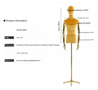 Magasin de vêtements adulte femmes haut du corps présentoir Mannequin PP matériel doré soutien Linghua marque