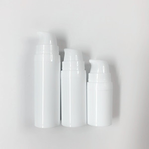 White PP Plastic <b>Vacuum</b> Bottles 5ml 10ml 15ml Press Type For Lotion Cosmetic Essence Dispensing Face Use - Product Image 5