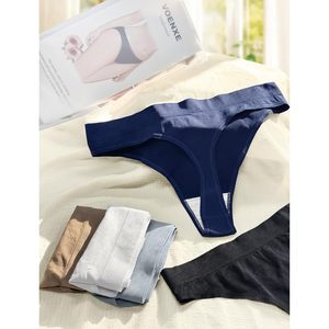 Lot de 5 Culottes Thong Femme Sans Coutures Taille Haute Tanga Invisible Respirantes Confortables pour l'Entraînement - Product Image 3