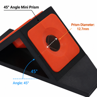45 °   Mini-prisme planaire réflecteur de 12,7 mm avec base pour station totale ferroviaire et levés topographiques