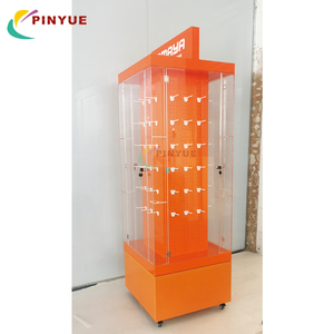 Support d'affichage rotatif en acrylique transparent avec base en bois pliable personnalisée, éclairage LED, <span class=keywords><strong>pour</strong></span> les grands magasins et les supermarchés - Product Image 4