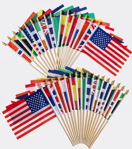Expédition rapide, stock neuf, mini drapeau français en bois, petit drapeau à main pour les défilés sportifs, les fêtes, les décorations de <span class=keywords><strong>festivals</strong></span> - Product Image 5