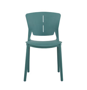 Modern Eco-Friendly Waterproof Durable Plastic <b>Stackable</b> Teal Color Dining <b>Chair</b> Home Furniture - Product Image 3