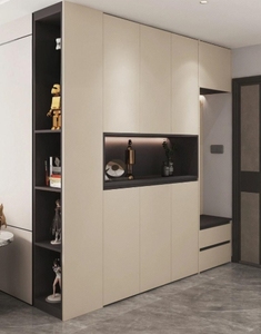 ตู้ใส่รองเท้าไม้ทนทานทันสมัยสำหรับห้องนั่งเล่นในบ้านโรงแรมอพาร์ทเมนต์เฟอร์นิเจอร์ทางเข้า - Product Image 4