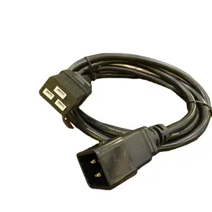 Kabel ekstensi daya IEC c19 hingga Iec c20, konektor kabel ekstensi daya 220v, kabel ekstensi travel