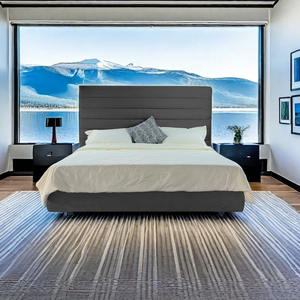 Lit italien 2024 <span class=keywords><strong>Novilla</strong></span> Queen Cadre de lit en lin rembourré Cadre de lit Queen Platform Frame - Product Image 1