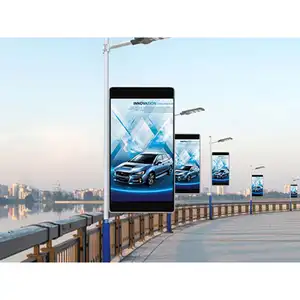 Outdoor Waterproof Wireless Pole Led Display Street Advertising Video Digital signage display
