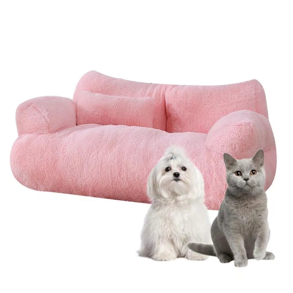 Lit de luxe doux et chaud pour animaux de compagnie lits pour chiens lavables accessoires de lit colorés pour animaux de compagnie pour chats et chiens de grande taille