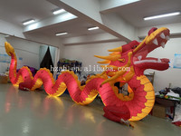 Personnalisé Loong Led Lumière Gonflable Chinois Dragon Rouge Gonflable Dragon Modèle Ballon pour Dragon Nouvel An