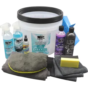 COMPLETE CAR DETAILING KIT,16 Piece Ultimate Car Wash Bundle Kit Wash Mitt, Towels, Brush & Applicator, Car Cleaning Supplies