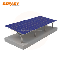 Système de montage de carport solaire en acier au carbone argenté naturel avec garantie de 20 ans