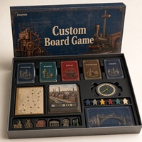 Jeu de société personnalisé sur le thème du patrimoine industriel : Opérations sur la route européenne, jeu de stratégie de table avec meeples en bois et art de plans d'aménagement