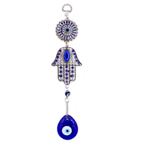 Nazar Evil Eye Espelho Retrovisor Amuleto Hamsa Mão Parede Pendurado para Casa Ornamento Evil Eye Proteção Housewarming