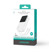 Banque d'alimentation portable Joyroom 10000mah 20000mah 30W à charge rapide avec câble intégré