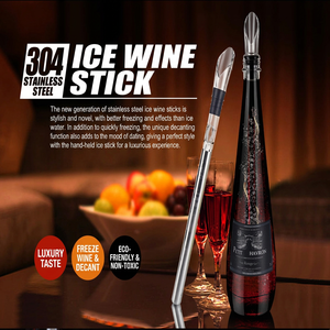 Red <b>wine</b> popsicle cooler stainless steel <b>wine</b> decanting and pouring device ice <b>wine</b> stick freezer - Product Image 5