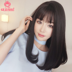 Venta al por mayor del fabricante: <span class=keywords><strong>Postizo</strong></span> de cabello sintético coreano para <span class=keywords><strong>mujer</strong></span>, ligero, sin costuras, hecho a máquina, para toda la cabeza. - Product Image 4