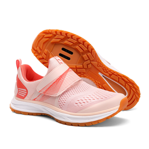 Chaussures de cyclisme d'intérieur pour femmes Pairduck, respirantes, en mesh, pour vélo de route, avec crampons, légères, ajustement sûr, semelle en caoutchouc, Spin - Product Image 4