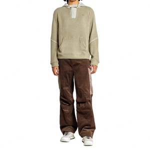 Nouvel Arrivage – Pantalon Décontracté en Velours Côtelé pour Homme, Taille Haute, Couleurs Contrastées, Logo Personnalisé - Product Image 2