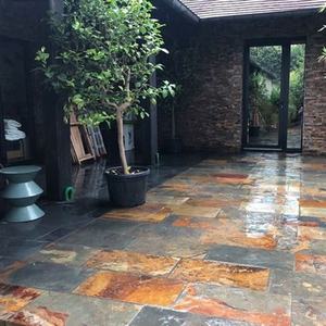 ขายตรงจากโรงงาน ราคาดี กระเบื้องปูพื้นหินชนวนธรรมชาติสีสนิม สำหรับลานบ้าน สวน และพื้นที่กลางแจ้ง - Product Image 4