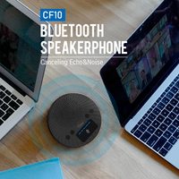 Haut-parleur portable bluetooth, en forme de marguerite avec chaîne, en poly, pour les appels de conférence, avec microphone