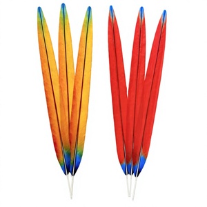 Plumas Artificiales Teñidas de Faisán y Guacamayo de 30cm-150cm para Decoración de Tocados de Carnaval, Samba, Burlesque y Azteca - Product Image 1