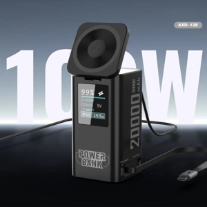 Batterie externe 100W avec charge sans fil Type-C 2 en 1 Chargeur magnétique rapide Affichage LED Alliage d'aluminium - Product Image 6