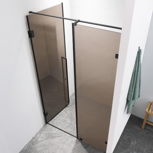 Box <span class=keywords><strong>Doccia</strong></span> Senza Telaio di Foshan, Vetro Color Tè da 8mm con Cerniere, Design Moderno e Stile Lineare per il <span class=keywords><strong>Bagno</strong></span> - Product Image 2