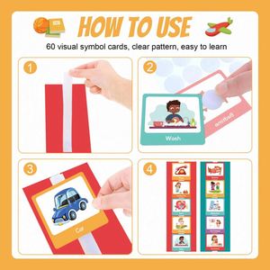 Tarjetas de Memoria Flash Educativas con Símbolos de Hábitos Positivos para Niños Preescolares, Juguete de Actividad Educativa para la Vida Diaria - Product Image 3
