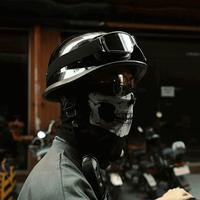 Casco de Moto Eléctrica Estilo Retro de la Segunda Guerra Mundial, Alemania, Casco Abierto de ABS Vintage
