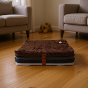 Tappetino per Animali Domestici Yommy in Schiuma 70x110x5cm Marrone Impermeabile con Base Antiscivolo - Product Image 3