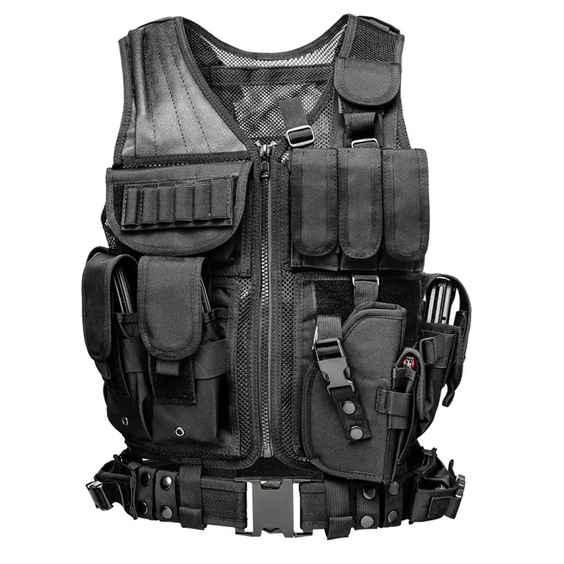 Cheap Tianmei camo polyester waterproof equipment tactical hunting weight vest