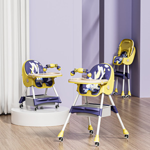 Trona <span class=keywords><strong>para</strong></span> Bebé, Silla de Comer Multifuncional Plegable y Portátil, Altura Ajustable con Almacenamiento <span class=keywords><strong>para</strong></span> Uso Doméstico - Product Image 6