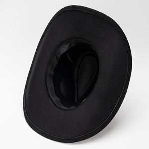 Chapeau de cowboy en feutre pour l'automne et l'hiver, à bord bouclé ethnique, coupe-vent, pour <span class=keywords><strong>homme</strong></span>, femme et couple, chapeau pare-soleil, randonnée en plein air, camping, chapeau de jazz chaud - Product Image 6