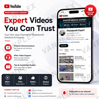 Machine Photobooth Miroir Magique 65 Pouces pour Événements, Cabine Photo Selfie avec Écran Tactile LCD 43 Pouces, Emballage Flight Case et Roues