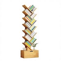 Petite bibliothèque moderne en forme d'arbre pour la maison, le bureau et l'hôtel, armoire de rangement intégrée pour le salon avec un design créatif