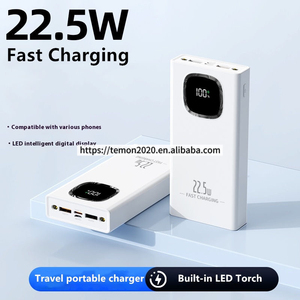 Hot Selling 22.5w Power Bank 20000mah USB-C PD 20W Carregamento Rápido Bateria Externa Com Display Digital Led Light para Viagens - Product Image 2