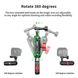 Kit de montaje de cámara Brazo mágico de cabeza de bola con abrazadera Super Abrazadera para cámara web <span class=keywords><strong>GoPro</strong></span> Monitor de teléfono y Luz - Product Image 3