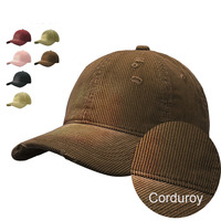 Cappello da Baseball Premium all'ingrosso, modello Trucker Snapback in Corduroy, non strutturato, effetto sbiadito e invecchiato, con fibbia in metallo