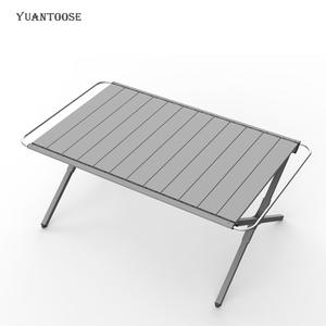 Table de camping pliable en alliage d'aluminium YUANTOOSE 107x61x43.5cm, portable, pour barbecue extérieur, type Egg Roll - Product Image 1