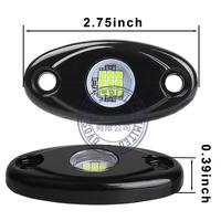 OVOVS Verde 12 voltios Luces de Neón Led Rock Light 9 Chips para Off Road Truck SUV ATV