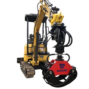 Kinger อุปกรณ์ไฮดรอลิกแบบท่อน<span class=keywords><strong>ไม้</strong></span> Grapple แบบหมุน360สำหรับ<span class=keywords><strong>รถ</strong></span>ตักดินขนาดเล็ก - Product Image 1