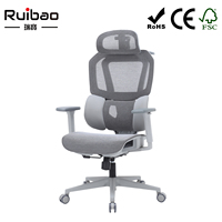 Chaise de bureau ergonomique multifonctionnelle en maille Ruibao, chaise de jeu OEM avec garantie de 24 mois pour une position assise prolongée