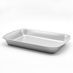 Custom Wholesales Suitable for Large Oven LFGB 14.5 Inch Thick Silver Carbon Steel Non-stick Baking <b>Pan</b> Roast Turkey - Product Image 1