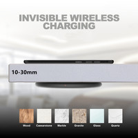 Chargeur sans fil invisible électrique intégré sous le bureau à induction cachée de 30mm avec protection OTP/OVP