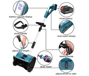 Déneigeuse électrique à batterie de 18 pouces avec tarière en acier, moteur industriel sans balais, conforme CE/ROHS, modèle convivial pour le bricolage - Product Image 2