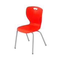 Chaise d'école empilable à quatre pieds et assise en plastique - Chaise pour étudiants