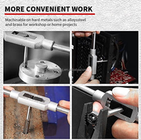 Kit de taraudage et de filetage professionnel en acier au carbone, 40 ou 110 pièces, métrique et SAE, M2-M18 M3-M12